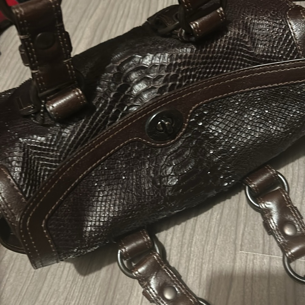 Rare Coach Python Embossed Leather Bag - image 7